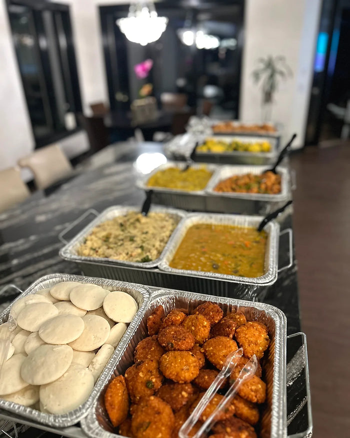 South Indian wedding catering spread by John's South Indian Kitchen