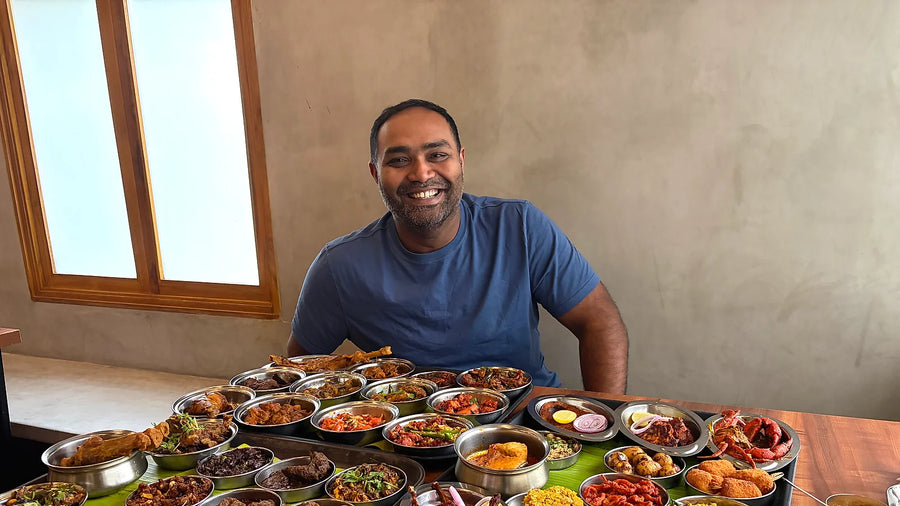 South Indian catering feast prepared by John's South Indian Kitchen