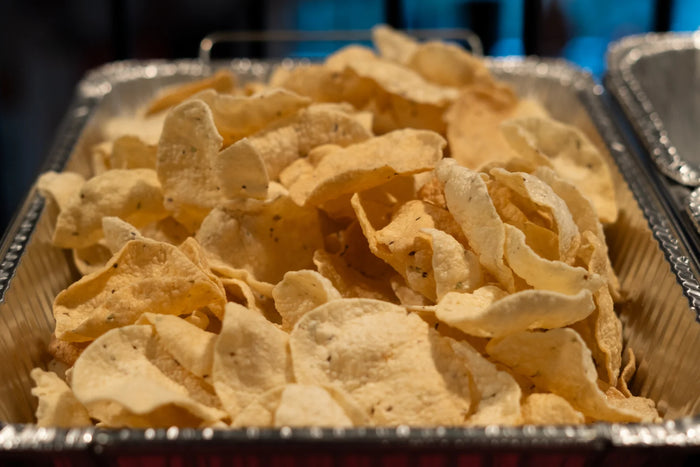 John's South Indian Kitchen catering tray crispy papadums