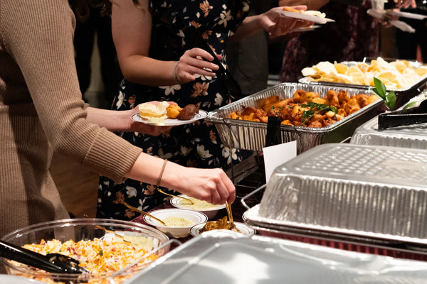 John's South Indian Kitchen catering buffet chutneys pakoras papadums